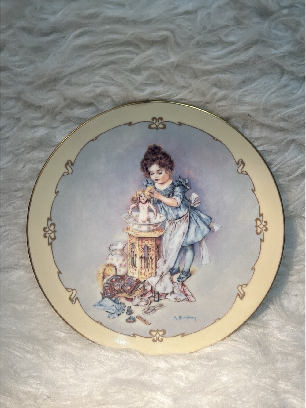 "Playing Mama" LITTLE LADIES by Maud Humphrey Bogart Hamilton Plate Collection